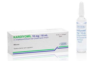KARDIYOMIL 10 MG/ 10 ML IV ENJEKSIYON/INFUZYON ICIN COZELTI ICEREN 1 AMPUL